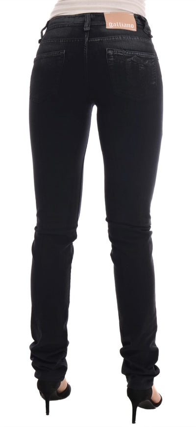 John Galliano Grijze Wassing Katoenen Stretch Regular Fit Jeans
