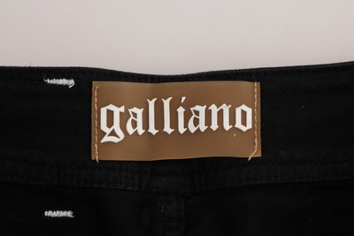 John Galliano Grijze Wassing Katoenen Stretch Regular Fit Jeans