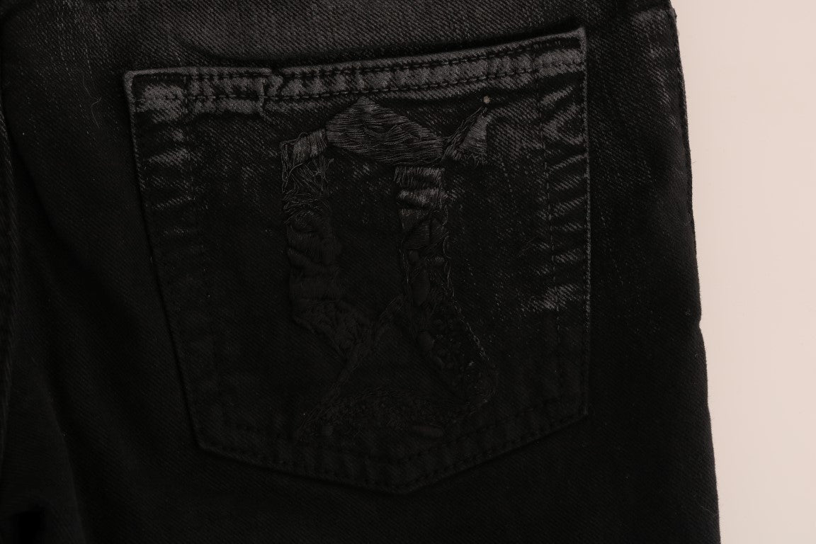 John Galliano Grijze Wassing Katoenen Stretch Regular Fit Jeans