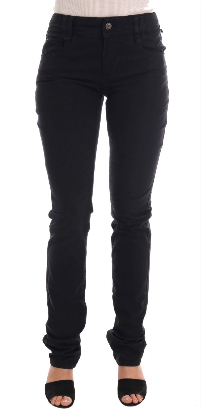 John Galliano Zwarte Katoenen Denim Stretch Regular Fit Jeans