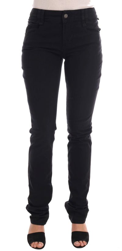 John Galliano Zwarte Katoenen Denim Stretch Regular Fit Jeans