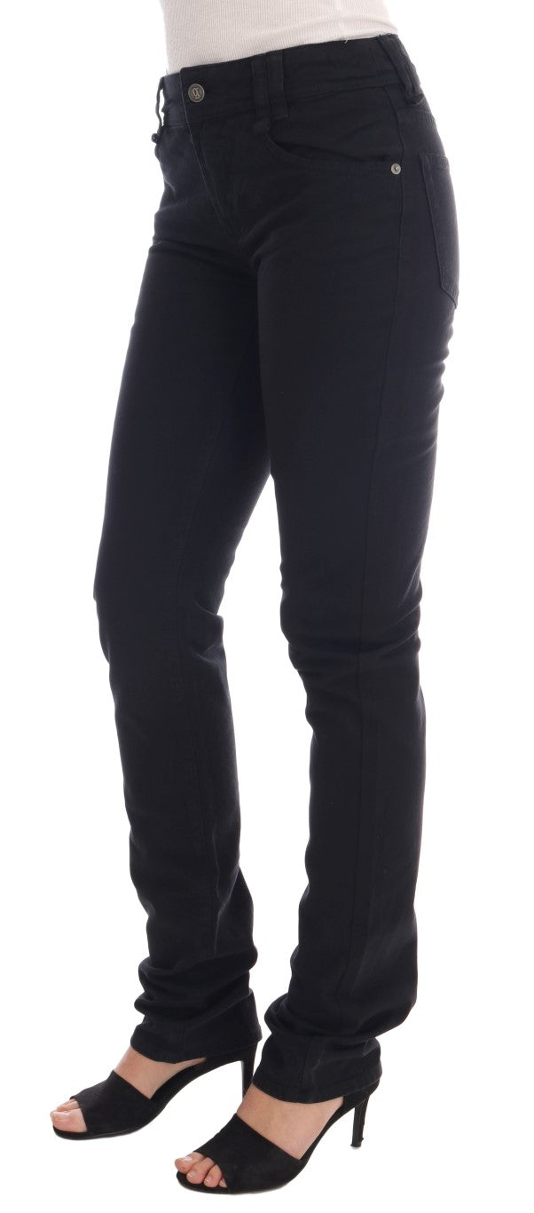 John Galliano Zwarte Katoenen Denim Stretch Regular Fit Jeans
