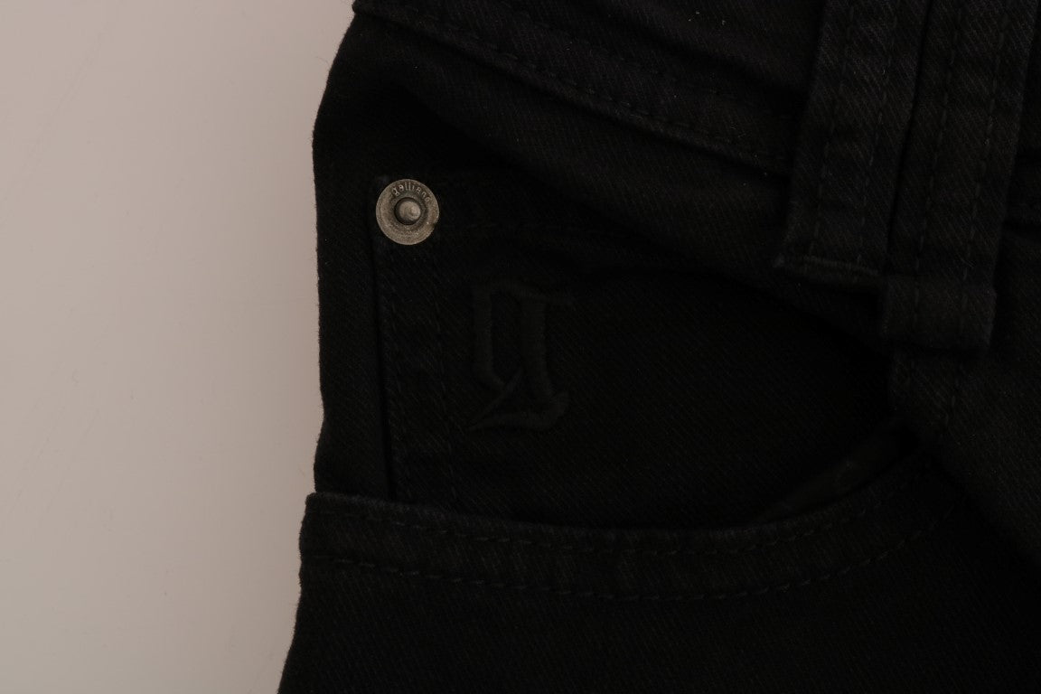John Galliano Zwarte Katoenen Denim Stretch Regular Fit Jeans