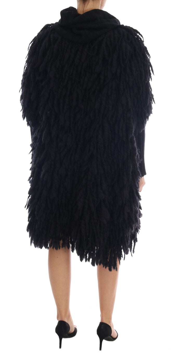 Dolce &amp; Gabbana Zwarte Wollen Trui met Franjes