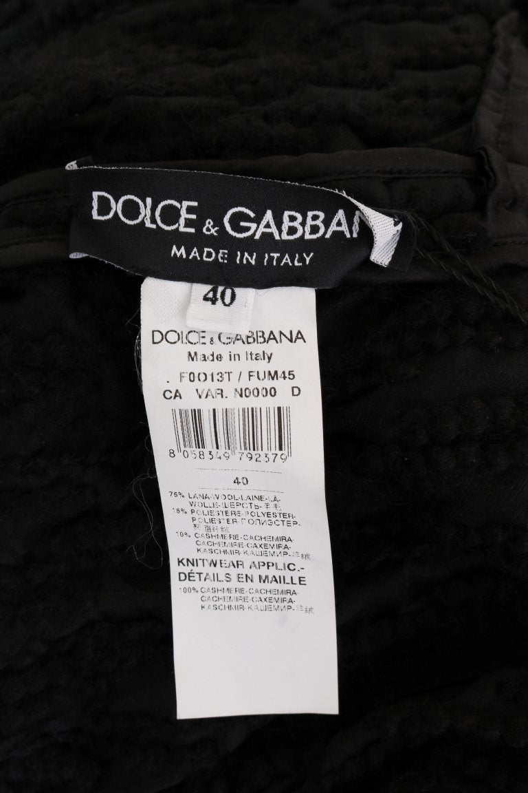 Dolce &amp; Gabbana Zwarte Wollen Trui met Franjes