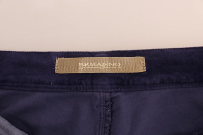 Ermanno Scervino paarse corduroy stretch bootcut broek