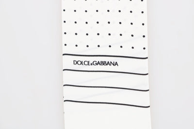 Foulard fin en soie à pois blancs Dolce &amp; Gabbana