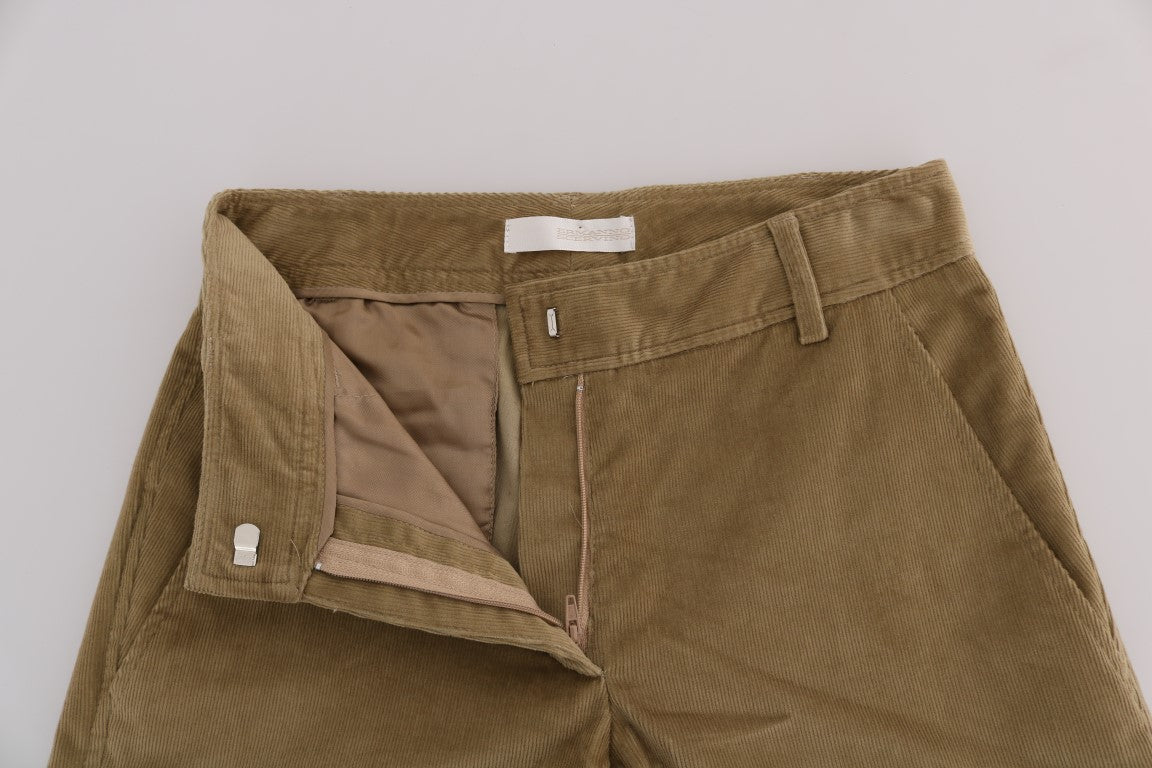 Ermanno Scervino beige katoenen corduroy broek