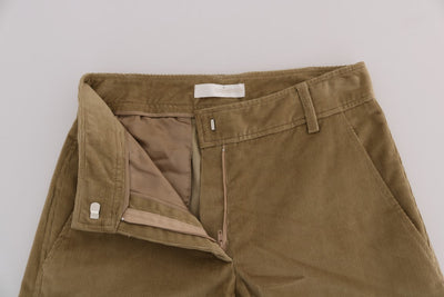 Ermanno Scervino beige katoenen corduroy broek