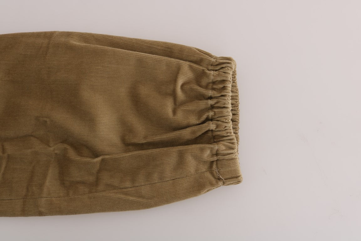 Ermanno Scervino beige katoenen corduroy broek