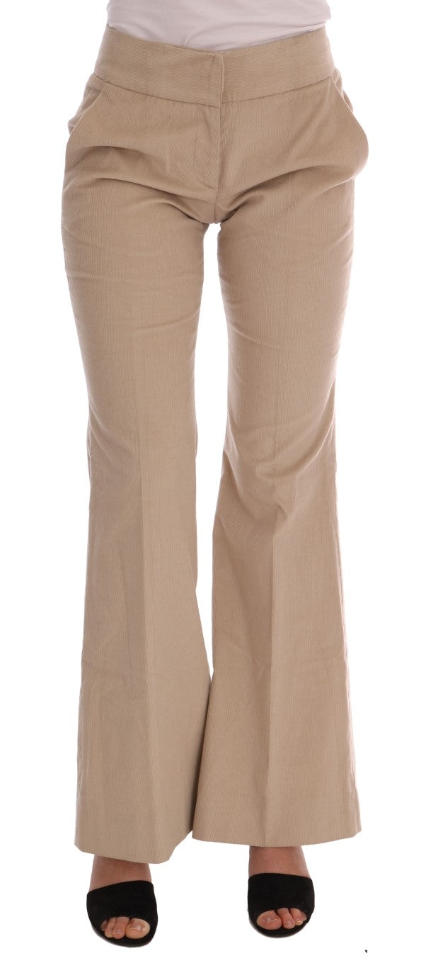 Ermanno Scervino beige katoenen bootcut broek