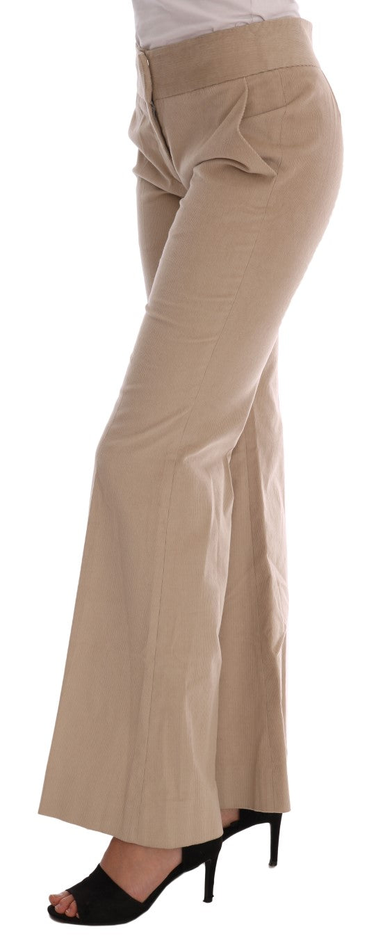 Ermanno Scervino beige katoenen bootcut broek