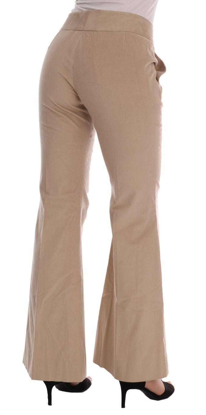 Ermanno Scervino beige katoenen bootcut broek
