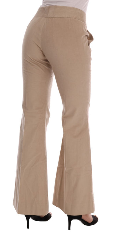 Ermanno Scervino beige katoenen bootcut broek