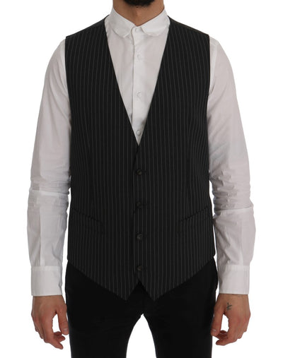 Dolce &amp; Gabbana Grijs Wollen Stretch Vest