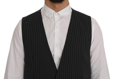 Dolce &amp; Gabbana Grijs Wollen Stretch Vest