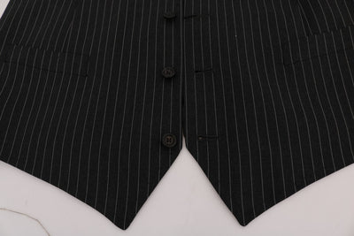 Dolce &amp; Gabbana Grijs Wollen Stretch Vest