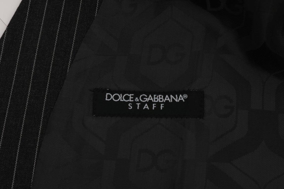 Dolce &amp; Gabbana Grijs Wollen Stretch Vest