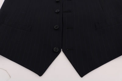 Dolce &amp; Gabbana Blauw STAFF Wollen Stretch Vest