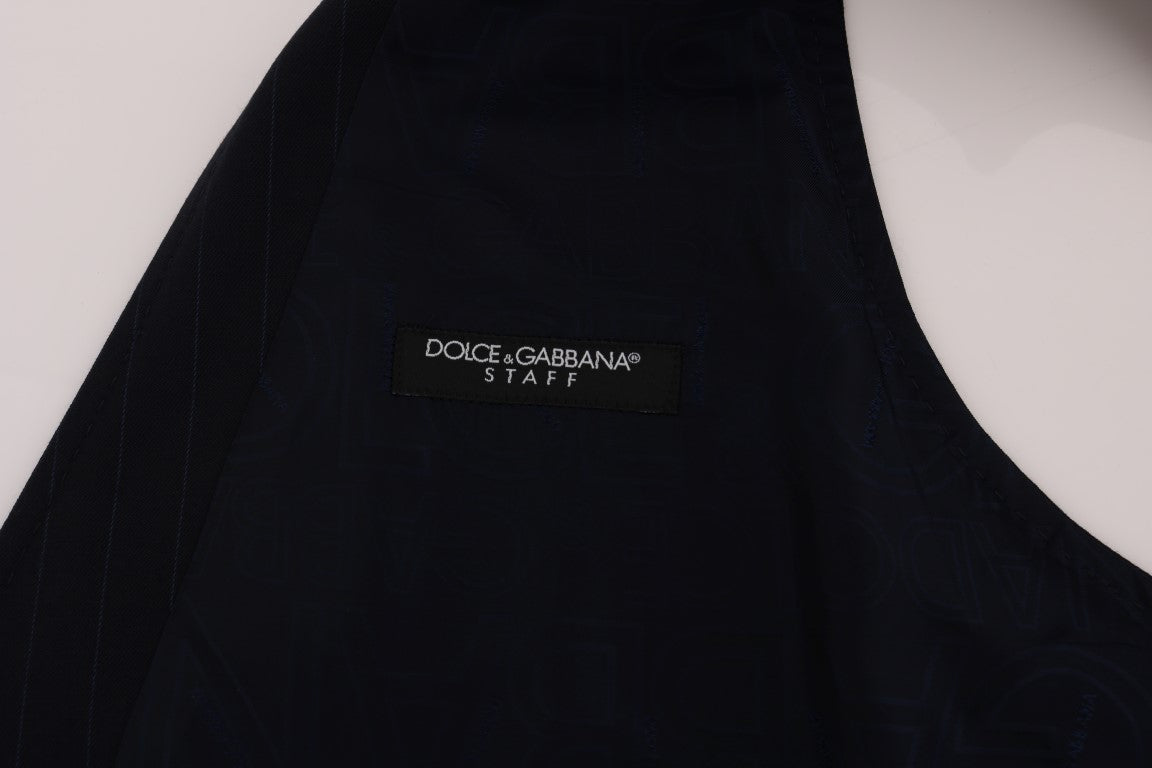 Dolce &amp; Gabbana Blauw STAFF Wollen Stretch Vest