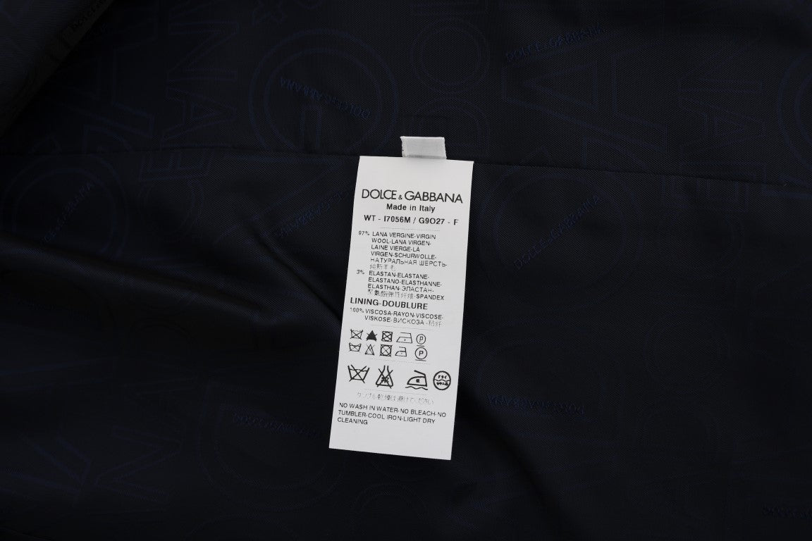 Dolce &amp; Gabbana Blauw STAFF Wollen Stretch Vest
