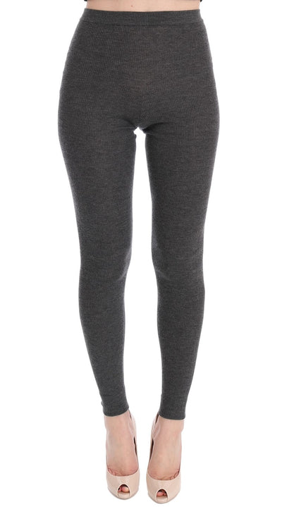 Collants stretch en cachemire gris Dolce &amp; Gabbana