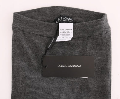 Collants stretch en cachemire gris Dolce &amp; Gabbana