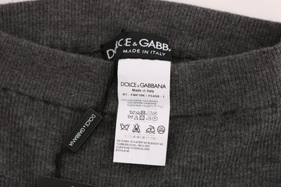 Collants stretch en cachemire gris Dolce &amp; Gabbana