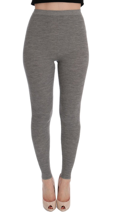 Collants stretch en cachemire gris Dolce &amp; Gabbana