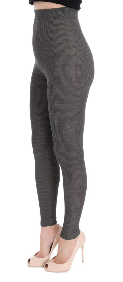 Collants stretch en cachemire gris Dolce &amp; Gabbana