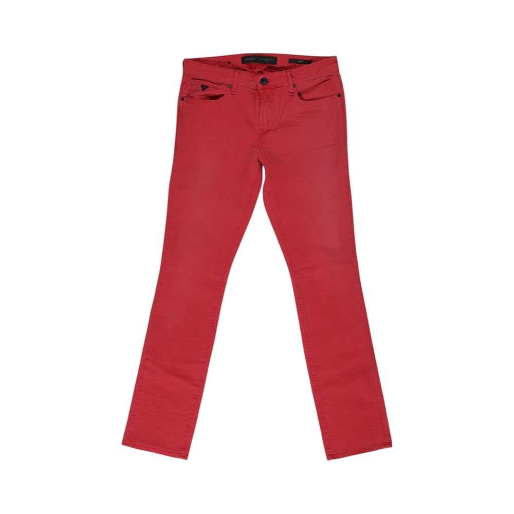 Guess Rode Katoenen Jeans &amp; Broek