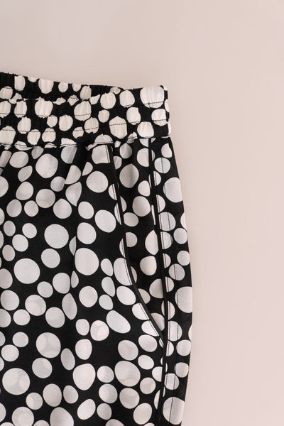 Dolce &amp; Gabbana Zwart Wit Polka Dottes Zijden Broek