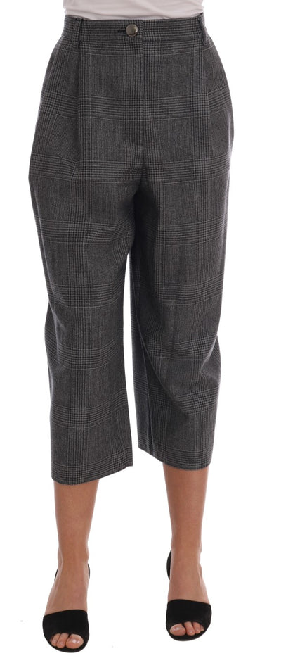 Dolce &amp; Gabbana Grijze Wollen Capribroek