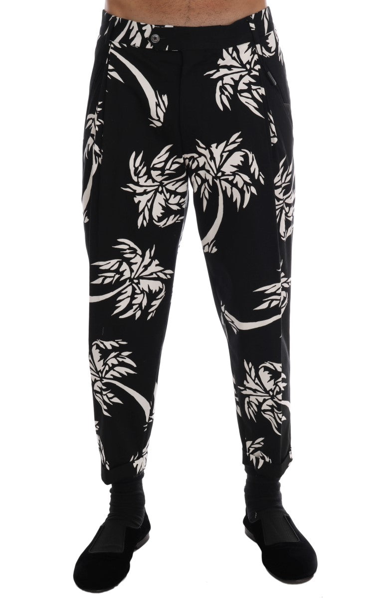 Dolce &amp; Gabbana Black Tree katoenen stretchbroek
