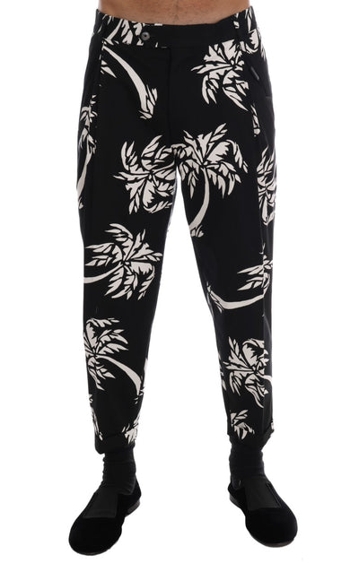 Dolce &amp; Gabbana Black Tree katoenen stretchbroek