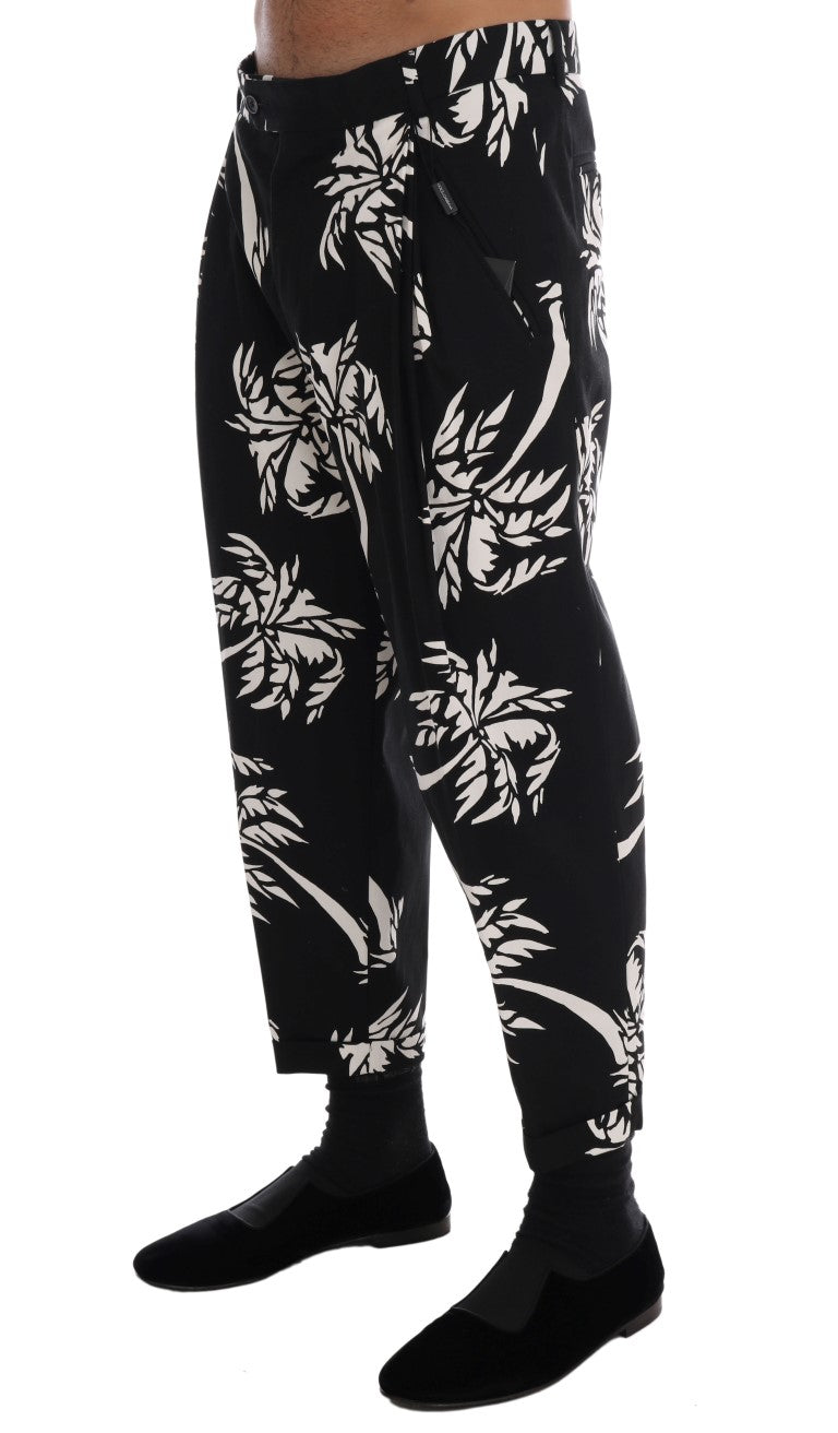 Dolce &amp; Gabbana Black Tree katoenen stretchbroek