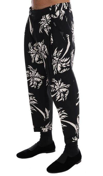 Dolce &amp; Gabbana Black Tree katoenen stretchbroek