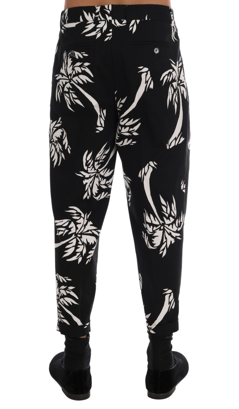 Dolce &amp; Gabbana Black Tree katoenen stretchbroek