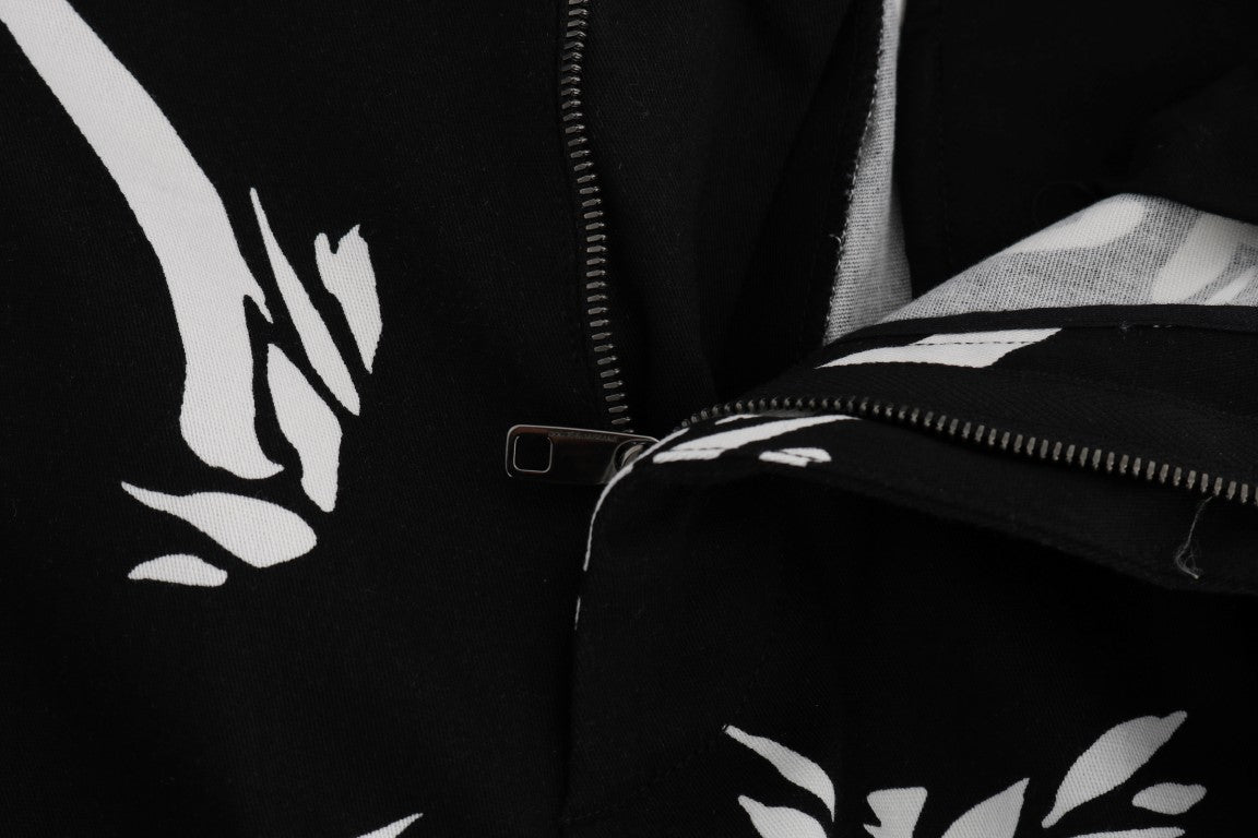 Dolce &amp; Gabbana Black Tree katoenen stretchbroek