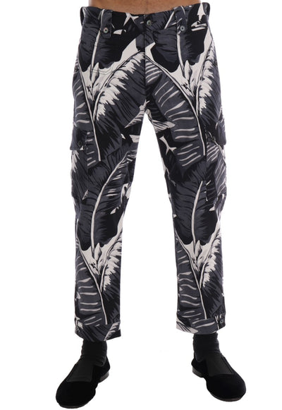 Dolce &amp; Gabbana Grijze Bananenblad Katoenen Broek