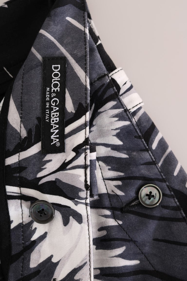 Dolce &amp; Gabbana Grijze Bananenblad Katoenen Broek