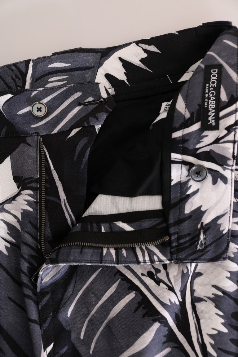 Dolce &amp; Gabbana Grijze Bananenblad Katoenen Broek