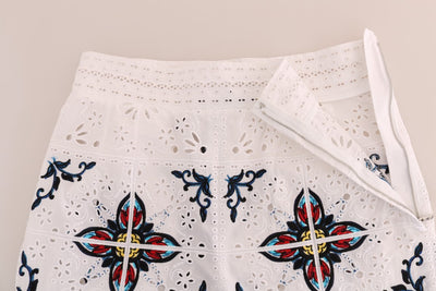 Dolce &amp; Gabbana veelkleurige majolica uitgesneden capribroek