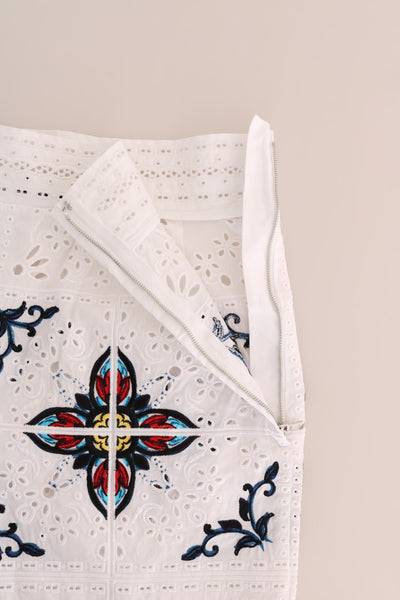 Dolce &amp; Gabbana veelkleurige majolica uitgesneden capribroek