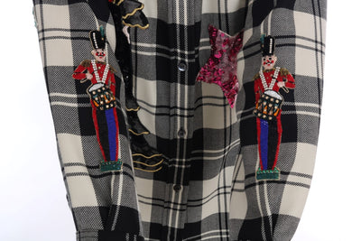 Chemise Dolce &amp; Gabbana noire et blanche à cristaux Fairy Tale