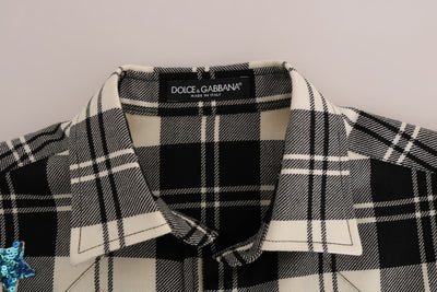 Chemise Dolce &amp; Gabbana noire et blanche à cristaux Fairy Tale