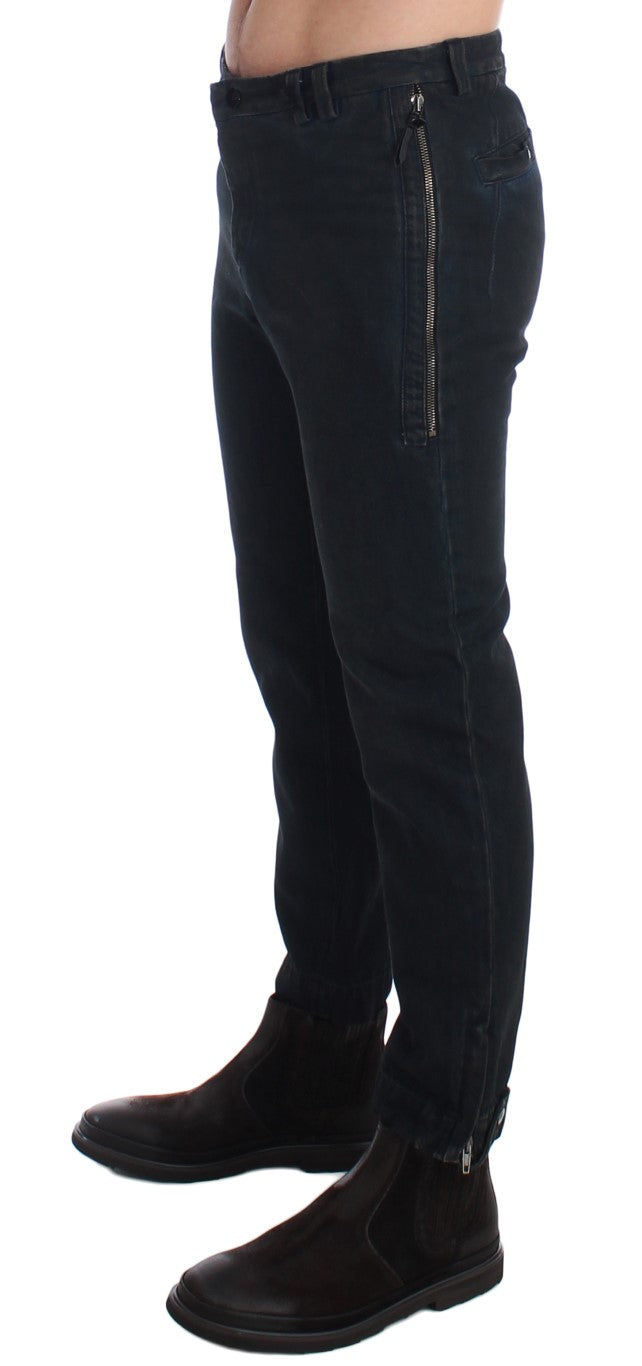 Kostuum Nationale Blauwe Katoenen Slim Broek Denim Jeans