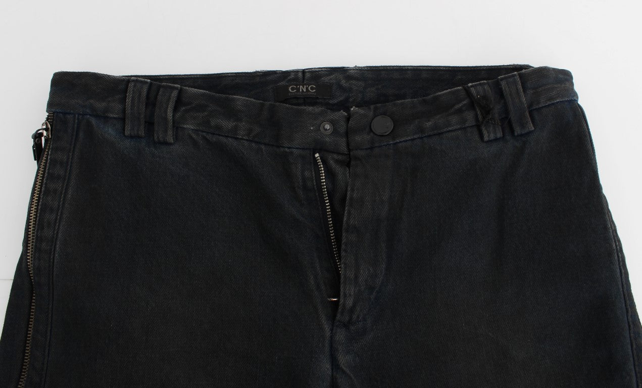 Kostuum Nationale Blauwe Katoenen Slim Broek Denim Jeans