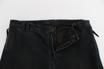 Kostuum Nationale Blauwe Katoenen Slim Broek Denim Jeans