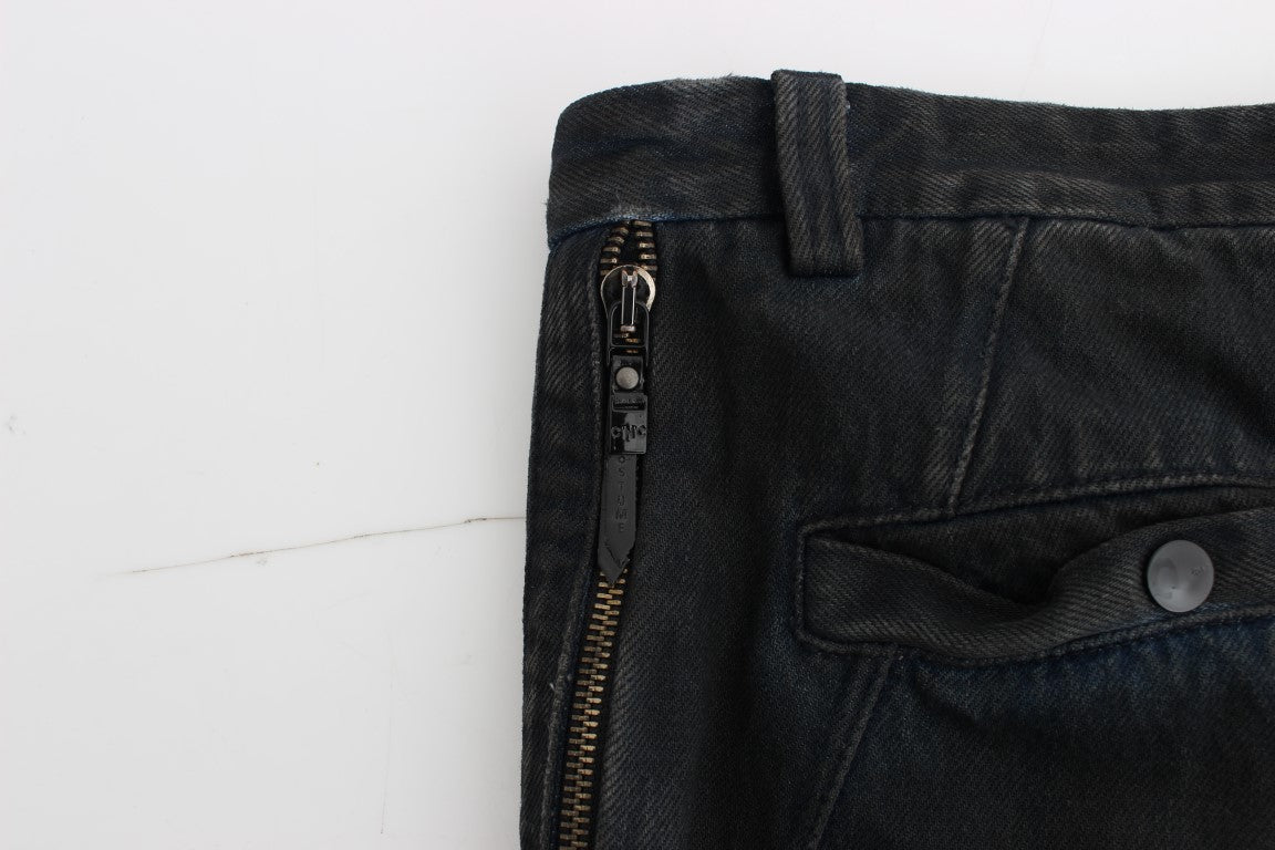 Kostuum Nationale Blauwe Katoenen Slim Broek Denim Jeans